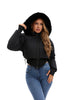 Women's Bomber Jacket Hooded Cropped Coat Winter Jacket Woman Cool Warm Clothes Coffee Black White Clothing XXL
