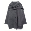 Women Elegant Knitted Cardigan Coats With Scarf Single Breasted Long Sleeve Jackets High Street Lady Chic Outerwear