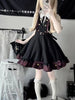 Japanese Kawaii Two Pieces Set Women Outfits Ruffled Patchwork Cute Bow Dress + Flare Sleeve Lolita Blouse Y2k Aesthetic JK Suit