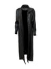 Women’s Coats Thick PU Leather Long Sleeve Winter Notched Neck X-Long Trench Street Wear OL Work Outcoat