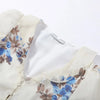 Sexy Print Women Long Dress Urban V-neck Single Breasted Ruffles Half Sleeve Female Dresses Spring Autumn Lady Robe