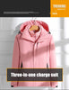 Woman Hiking Jacket Winter Outdoor 3 In 1 Waterproof Windproof Coats Warm Thickened Solid Camping Climbing Fleece Hooded Jacket