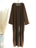 Turkey Dubai Muslim Winter Abaya Corduroy Women Closed Abaya Loose Daily Wear Muslim Long Winter Dress
