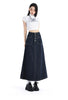 High Waist Denim Skirt Women Autumn Single Buttons Long Skirt Women Korean Style Casual Jeans Skirts Womens