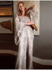 Spring Women Chic Boho Snake Print Pants Set Casual Batwing Sleeve Button Blouse & Wide-leg Pants Lady Vacation Outfits