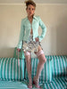Solid Lapel Single Breasted Breasted Set Women Hollow Out Blazer Wrap Hip Mini Skirts Suit Lady Street Outfit
