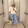 Casual Loose Jogger Bloomers Pants Women High Waist Trousers Female Loose Pleated Bloomers Pants Streetwear