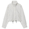 Polka Dot Bomber Jacket Women's Jackets Demi-Season Oversized Long Sleeve Top Outerwear Aviator Plus Size Zip Up Crop Coats