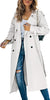 Trench Women Coats Mid Length Coat Turn Down Collar Full Sleeve Double Breasted Elegant Splice Lace Up Jackets Autumn