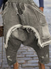 Women Streetwear Ripped Out Hole Denim Pants Fall Autumn Loose Safari Style Cargo Harem Hip Hop Jeans