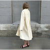 Solid Belted Maxi Trench Coats Women's Loose Full Sleeves Single-breasted Lace-up Windbreak Ladies Early Autumn Outwear