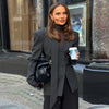 Elegant V-Neck Women's Blazer Full Sleeve Slim Single-Breasted Lady Coats With Streamer Spring Chic Female Streetwea