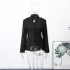 Elegant Women's Jacket V-neck Single Breasted Slim Wasit Female Solid Jackets Early Spring Chic Lady Blazers