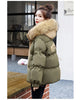 Cotton-Padded Jacket Women Winter Heavy Wool Collar Parkas Short Coat Female Thick Warm Down Cotton Overcoat Ladies Top