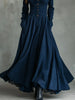 Faux Suede Lace-Trim Patchwork Shirt Dress for Women's Pockets Single Breasted Turn Down Collar Long Sleeve Pleated Long Dress