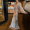 Sexy V Neck Polka Dots Satin Long Dress Women's Hight Waist Evening Dress Elegant Draped Long Sleeve Ribbon Slim Gowns