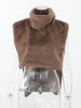 Brown Fluffy Faux Fur Jacket Women Lapel Long Sleeve Loose Warm Coat Winter Lady High Street Outerwear