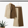 Women Blazer Suit Autumn 2 Piece Sets 2PCS Office Outfits Long Sleeve Blazer Wide Leg Pants Sets Tracksuit