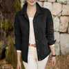 Women Autumn Jackets Casual Turn-Down Collar Long Sleeve Button Up Solid Outerwear Commuting Work Wear Overshirts