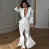 Elegant Women's Printed Waistband Long Dress 3D Flower V-neck Bubble Sleeve Patchwork A-line Dresses Spring Party Robe