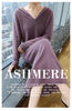 100%Pure Mink Cashmere Knitted Dress Ladies Hooded Collar Large Size Long Skirt Casual High Waist Hooded Skirts Autumn Dress