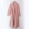 Pink Double Sided Cashmere Coat Women's Mid Length Autumn Winter High End Split Belt Coats Streetwear 2DA7712