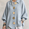 Autumn Winter Solid Knit Cardigan Sweaters Coats Women Lapel Button Casual Long Sleeve All-match Sweater Coats Knitted Tops