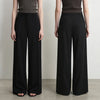 Wide Pants Woman Autumn Pleated Breathable Casual Trousers Loose Versatile Middle-aged Women's Clothing 12623019