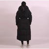 Winter Warm Stand Neck Long Lace Up Down Jackets Women Solid Ruff Soft Waist-cinching Coat Female Winter Chic Jackets