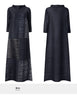 Pleated Long Sleeved Turtleneck Solid Painted Dress Women Designer Elegant Loose Plus Size Clothing