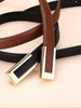 Genuine Leather Belt for Women; Cowhide Waist Belt; Versatile Smooth Buckle; Dress Decoration Belt for
