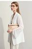 Women's Coat Autumn Autumn Turned Over Collar Color-block Spliced Fabric Casual Loose Blazers For Woman 12641083