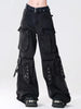 Women Y2k American Retro Mutil Pockets Cargo Jeans American Vintage Gyaru 2000s Aesthetic Grunge Jeans Straight Denim Pants