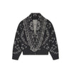 Geometric Printed Knitted Jackets For Women Autumn Long Sleeve Sweater Coats Single Breasted Lady Street Chic Tops