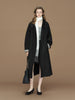 Womens British Trench Coat Contrast Cuff Stand Collar Heritage Workwear Style Pink Black Khaki Short Long Trench Coat