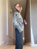 Cardigan Paisley Print Sweater Women's Coat Stand Collar Top Long Sleeves Thick Knit Fabric Spring Woman Clothes Daily Outerwear