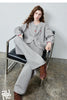 Women's Lazy Academy Soft American Curved Leg Trousers Autumn Paneled Design Pear Figure Shaping Pants