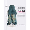Women Blue Cargo Jeans Baggy Vintage 90s Aesthetic High Waist Cowboy Pants Harajuku Denim Trousers Y2k Trashy 2000s Clothes