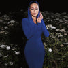 High Street Red Christma Hooded Long Sleeve Maxi Dress for Woman Slim Solid Bodycon Party Vestidos Elegant Autumn Dresses