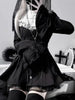 Gothic Vintage Girl Slim Patchwork Dress Women High Street Lace Skinny Long Sleeve Dresses France Sweet White Clothing