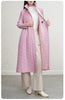 Pleated Lapel Collar Autumn Winter Thickened Pleated Women's Trench Coat Chic Loose Single Breasted Cotton Jacket