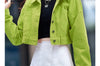 Spring Autumn Short Jeans Jacket For Women Casual Loose Long Sleeve Denim Coat Ladies Single Breasted Jeans Outwear Tops