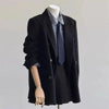 Women's Double-faced Woolen Coat Spring Autumn Suit Collar Double Breasted Long Sleeve Temperament Commuting Purple Jacket