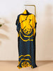 Round Necked Kaftan Dress, Bat Sleeve Loose Fitting Dress with Scarf, Women's Clothing