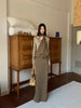 Wasteland Designer Long Dresses Women Winter Autumn Long Sleeve Maxi Dress Grey Khaki Knitted Dress Fall Clothes