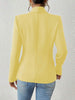Solid Color Women's Shawl Collar Top Long Sleeve Coat Office Casual Blazer
