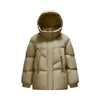 Mid-Length Down Jacket Women Loose Fit Hooded Textured Coat Women winter coats Casual Warm Style