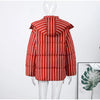 Printed Drawstring Oversized Pockets Puffer Suit Winter Women Warm Padded Coat Set Warm Casual Lady Cotton-Padded Outfit