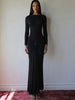 Ruched Elegant Maxi Dress Women Daily Casual Skinny Full Sleeve Solid Gown Midnight Prom Party Long Bodycon