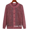 Middle Aged Mother Autumn Winter Retro Style Temperament Women Knitted Cardigan Sweater Jacket Elegant Loose Ladies Top